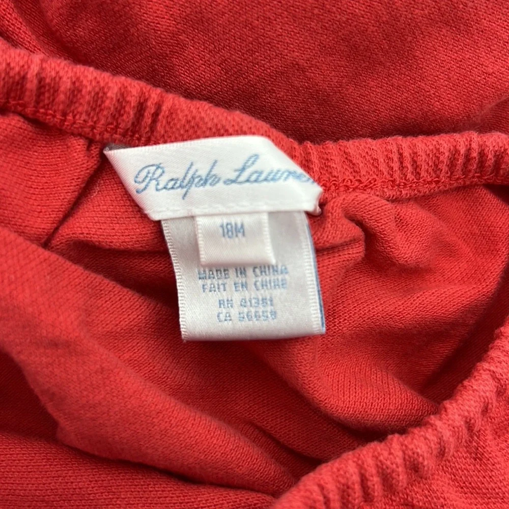 Ralph Lauren Peach Lace Collar Polo Dress with Bloomers
